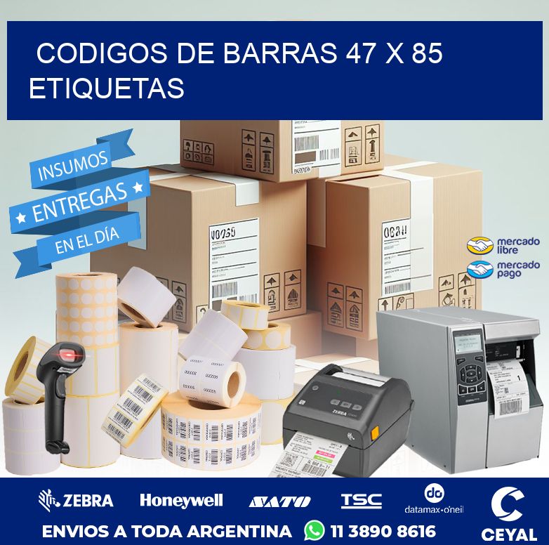 codigos de barras 47 x 85 etiquetas
