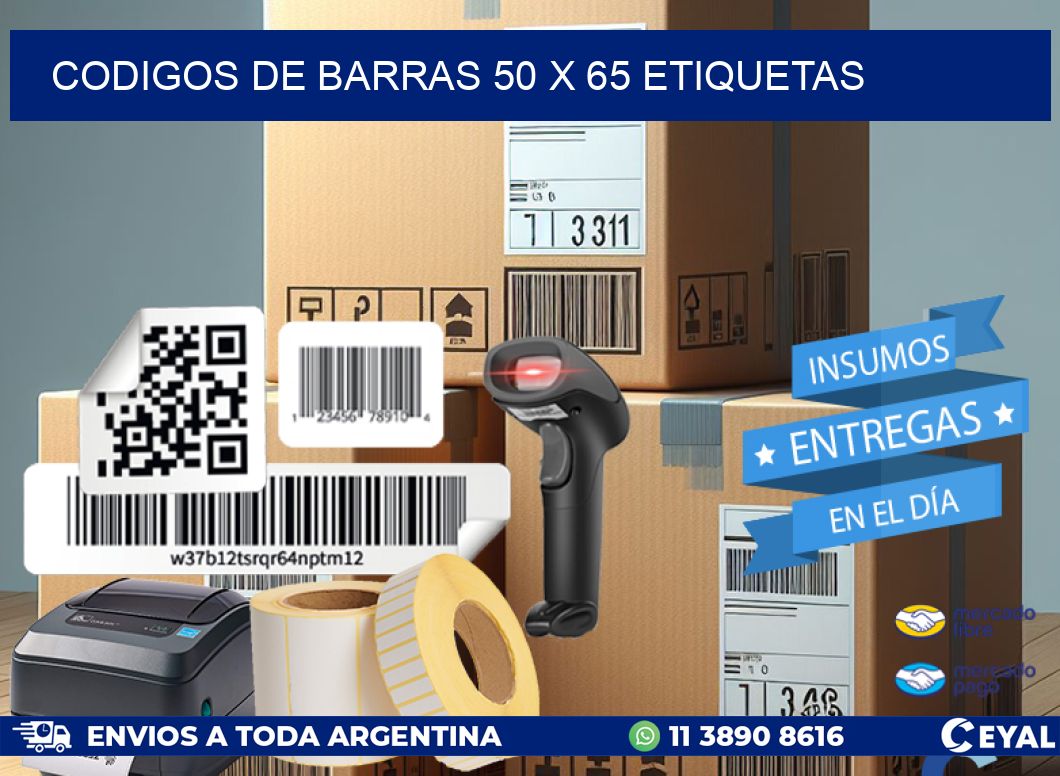 codigos de barras 50 x 65 etiquetas