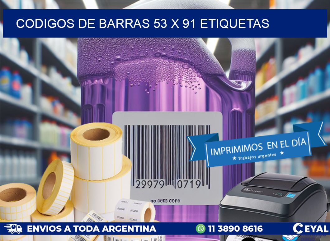 codigos de barras 53 x 91 etiquetas