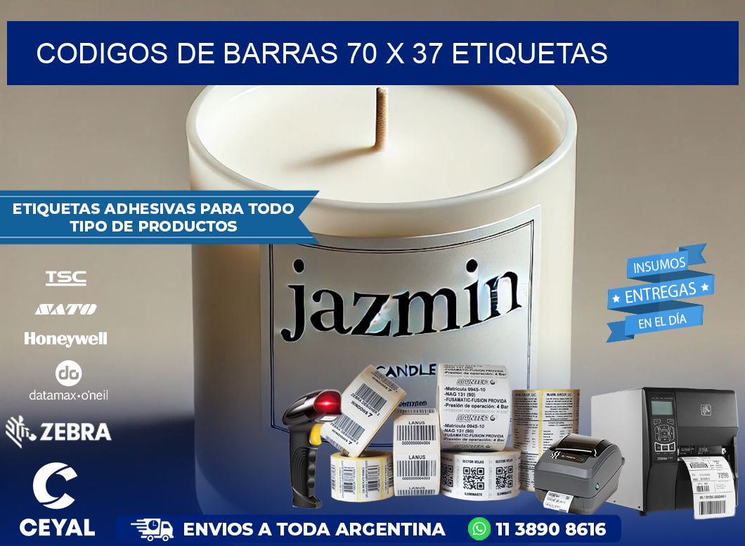 codigos de barras 70 x 37 etiquetas