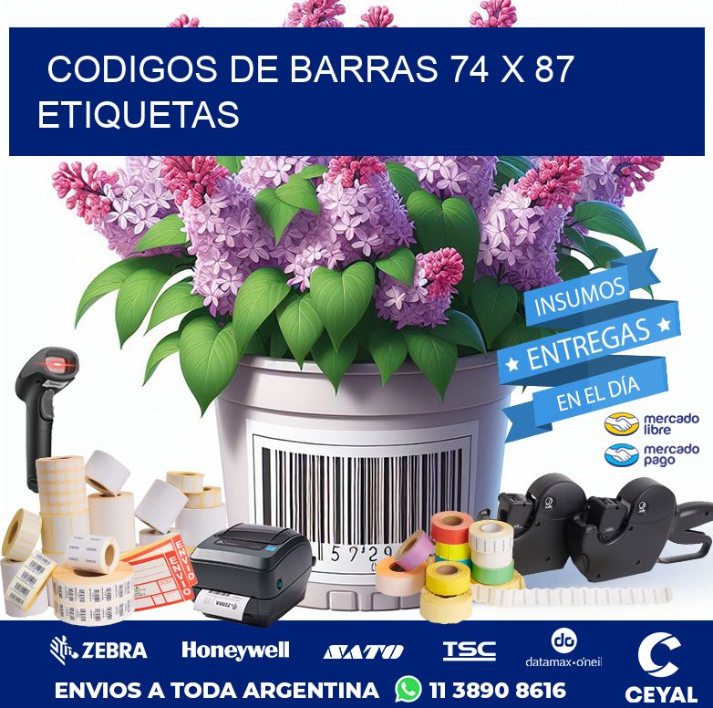 codigos de barras 74 x 87 etiquetas