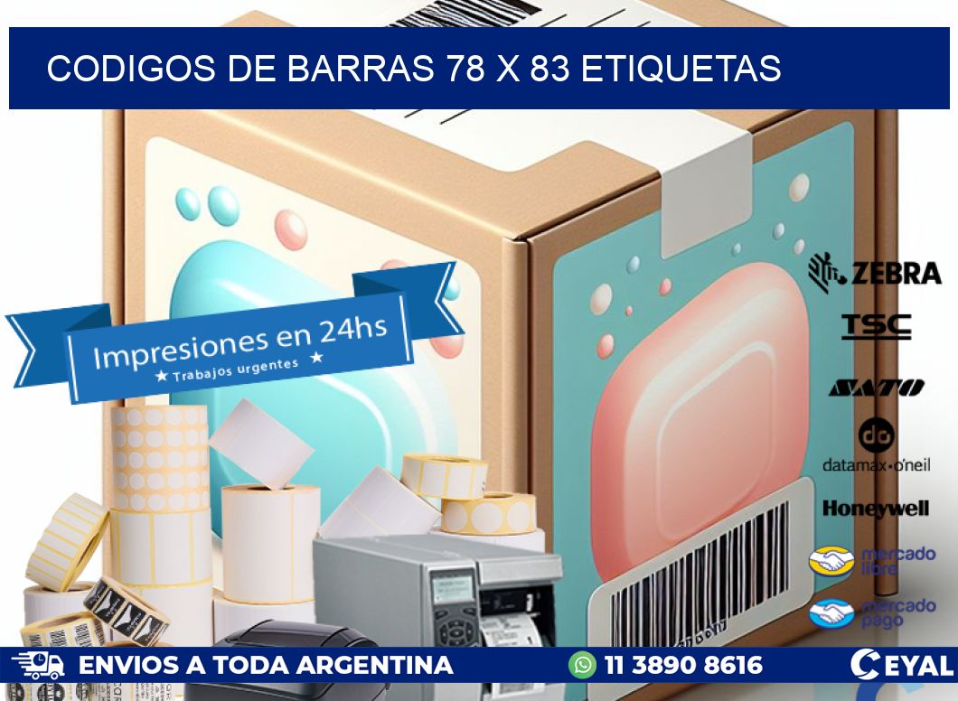 codigos de barras 78 x 83 etiquetas