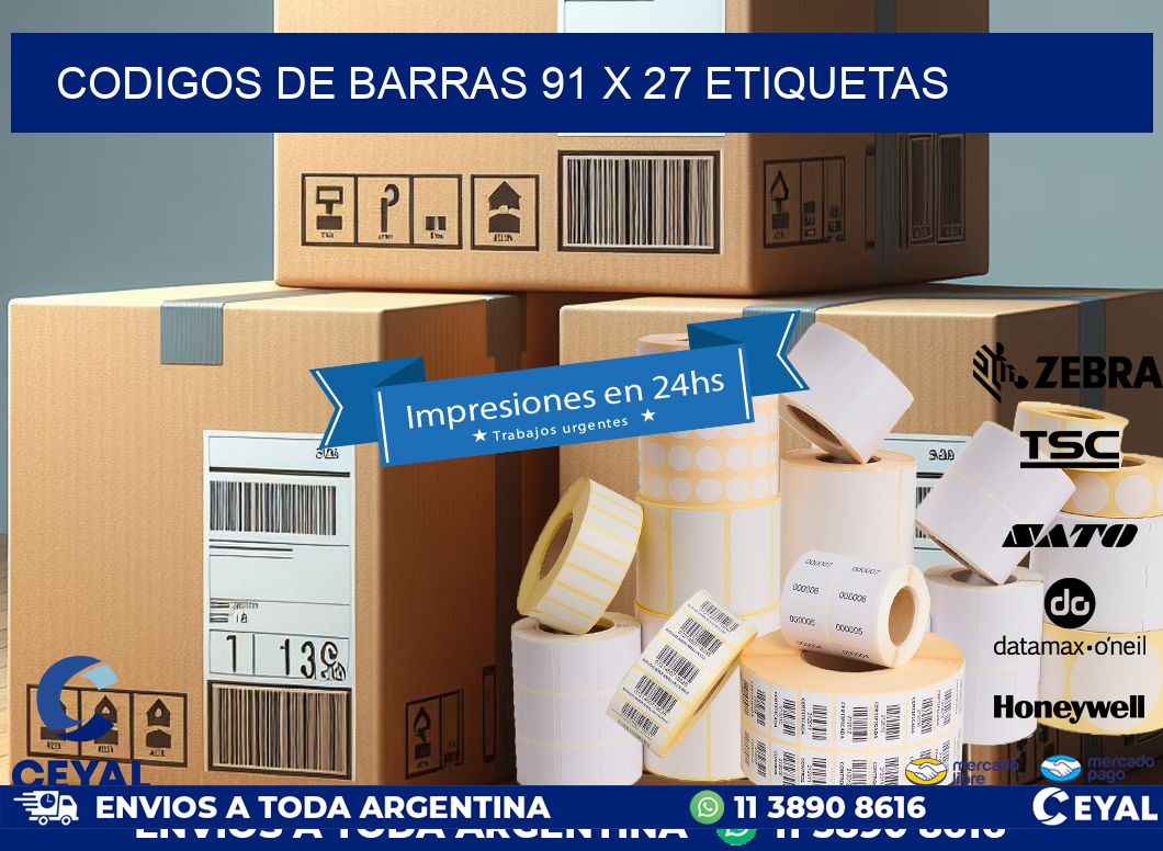 codigos de barras 91 x 27 etiquetas