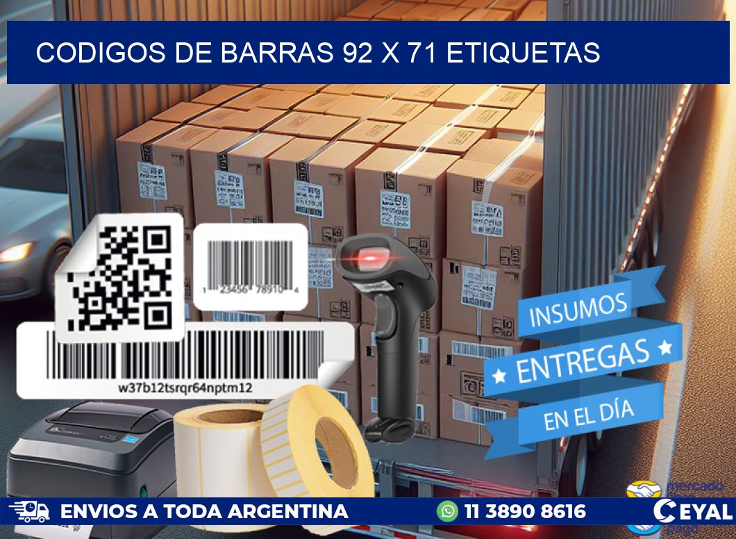 codigos de barras 92 x 71 etiquetas