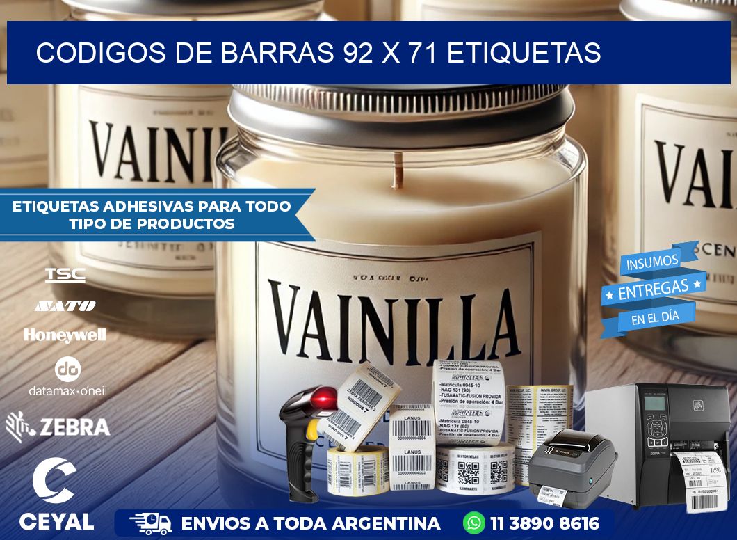 codigos de barras 92 x 71 etiquetas