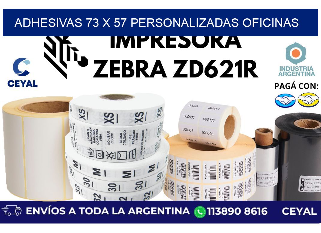 adhesivas 73 x 57 personalizadas oficinas