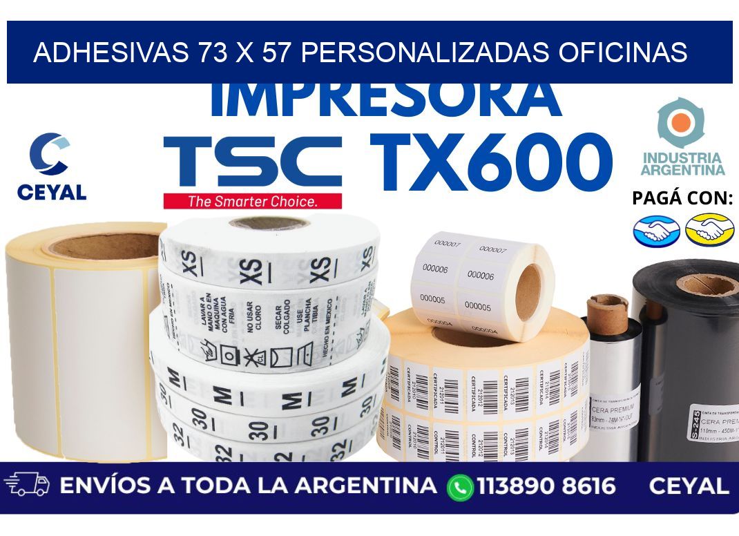 adhesivas 73 x 57 personalizadas oficinas