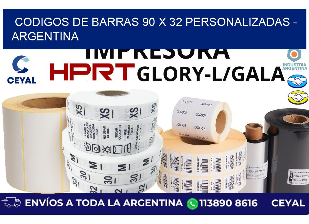 codigos de barras 90 x 32 personalizadas – Argentina