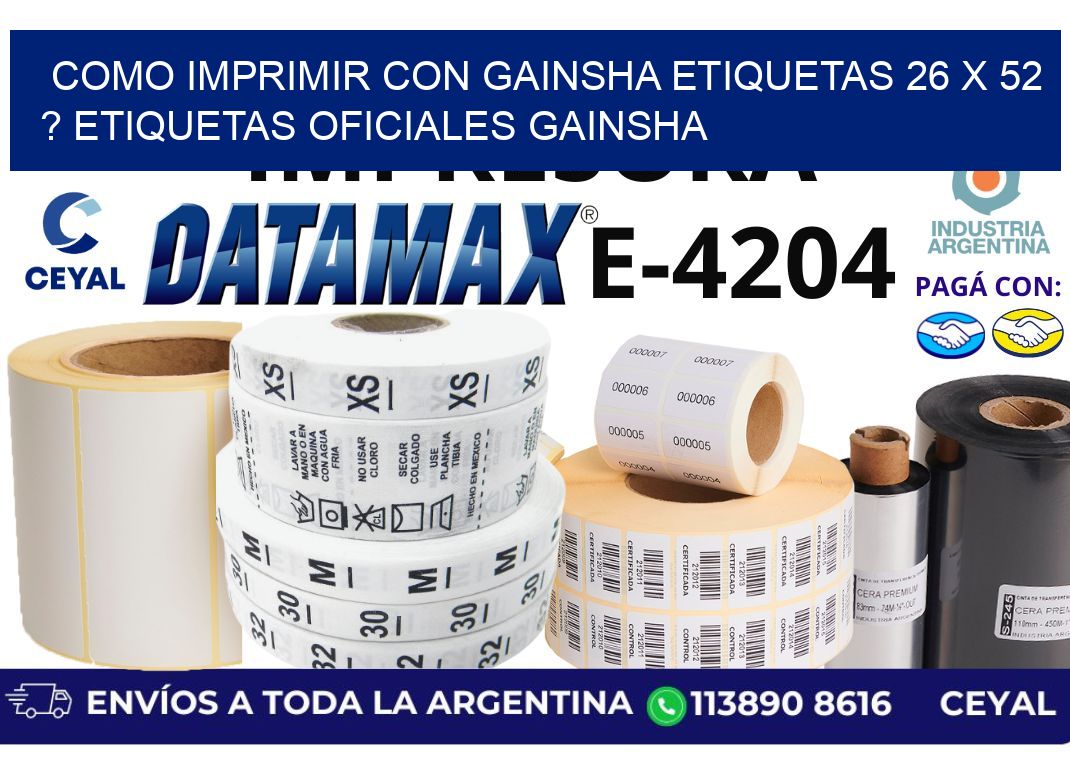 como imprimir con gainsha etiquetas 26 x 52 ? etiquetas oficiales gainsha