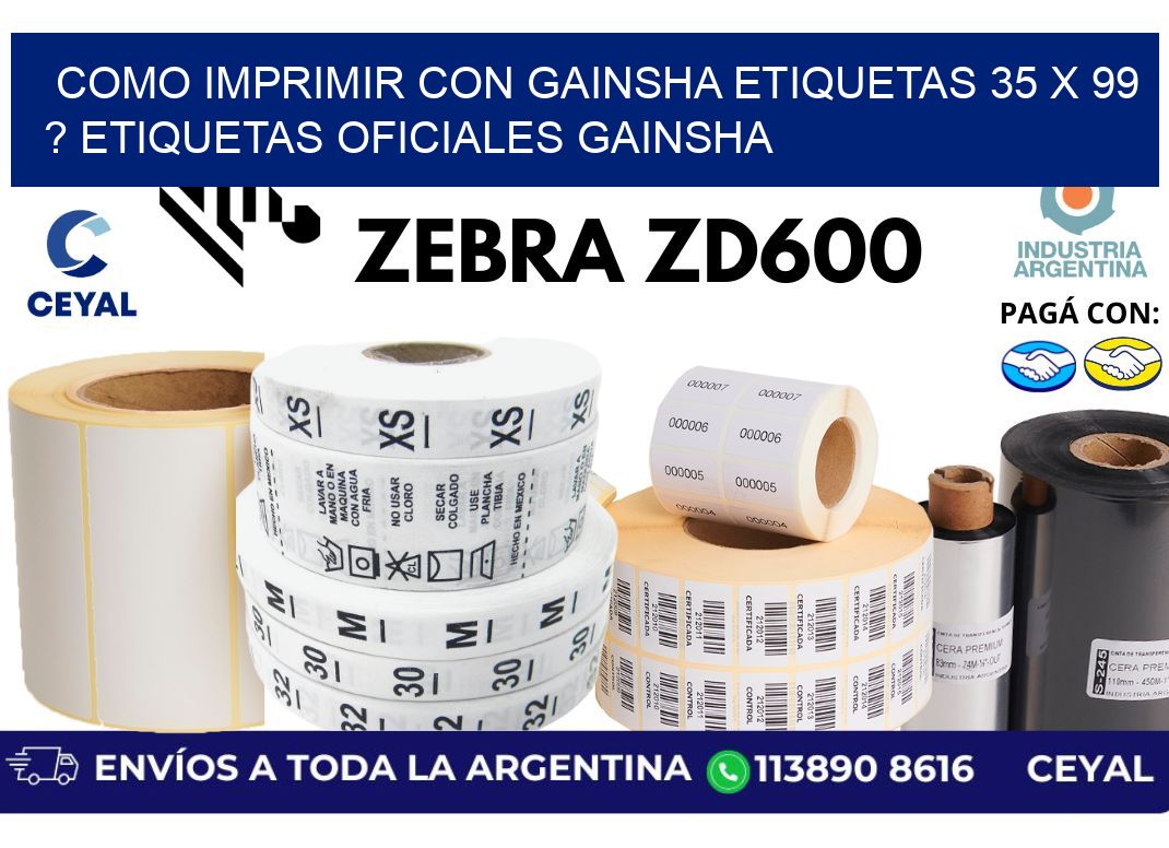 como imprimir con gainsha etiquetas 35 x 99 ? etiquetas oficiales gainsha