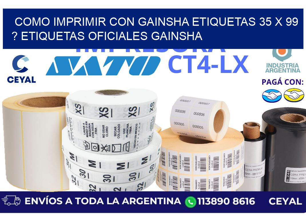 como imprimir con gainsha etiquetas 35 x 99 ? etiquetas oficiales gainsha