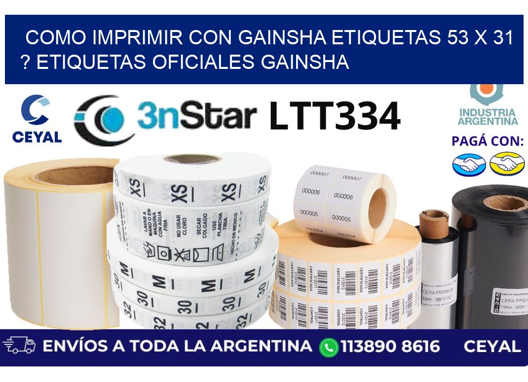 como imprimir con gainsha etiquetas 53 x 31 ? etiquetas oficiales gainsha