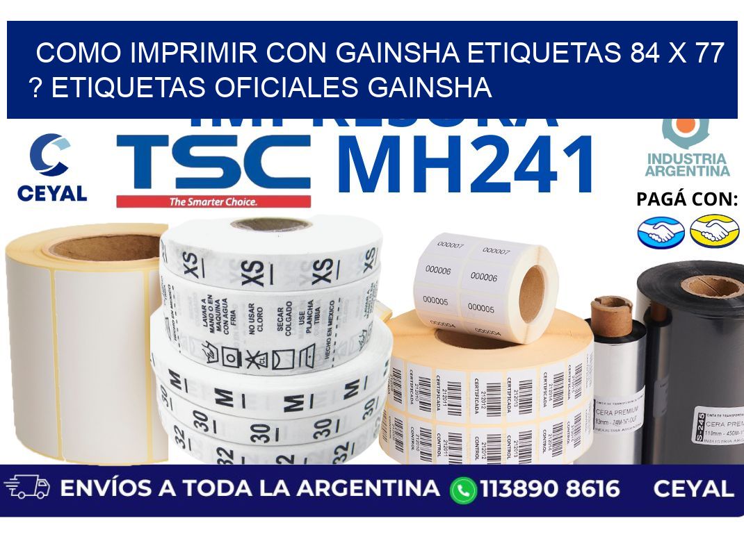 como imprimir con gainsha etiquetas 84 x 77 ? etiquetas oficiales gainsha