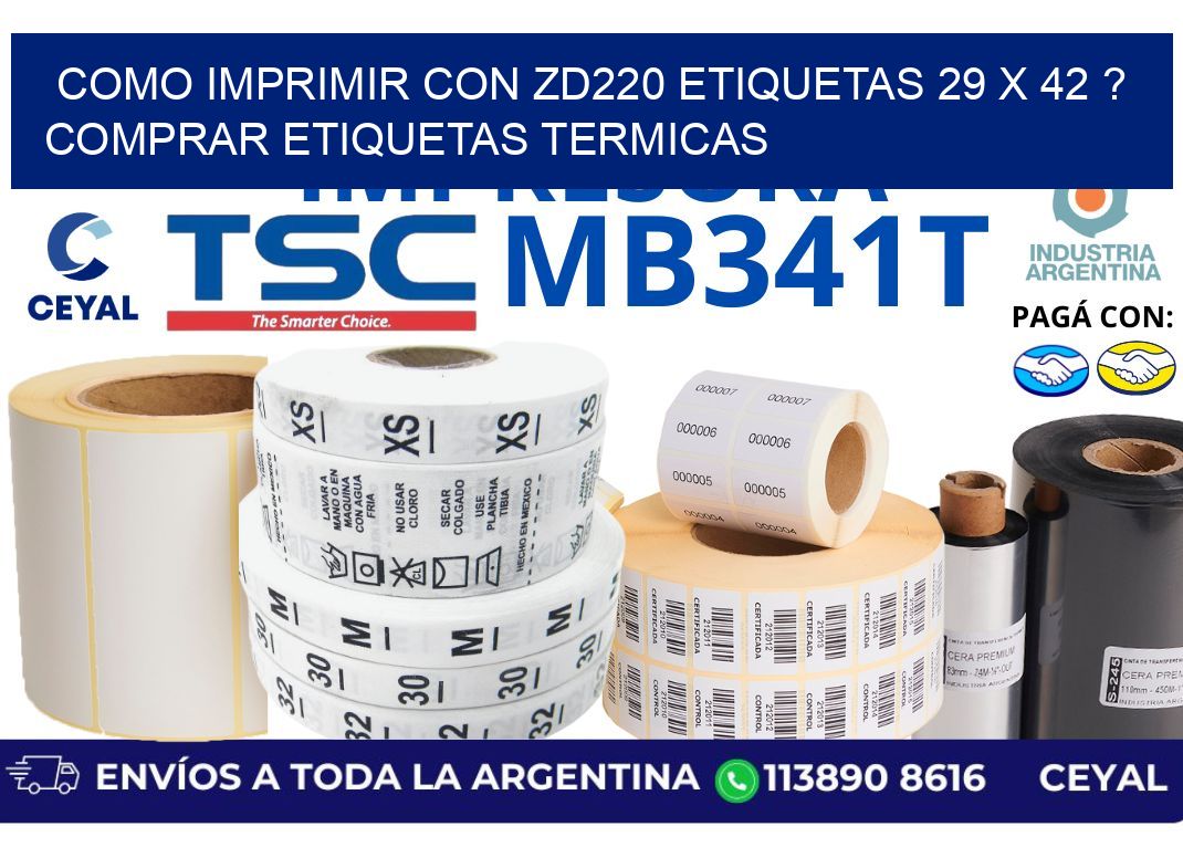 como imprimir con zd220 etiquetas 29 x 42 ? Comprar Etiquetas termicas