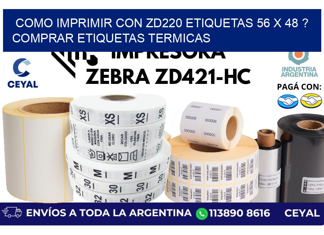 como imprimir con zd220 etiquetas 56 x 48 ? Comprar Etiquetas termicas