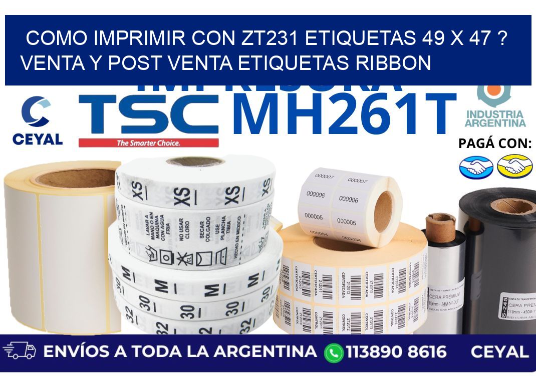 como imprimir con zt231 etiquetas 49 x 47 ? Venta y post venta etiquetas ribbon