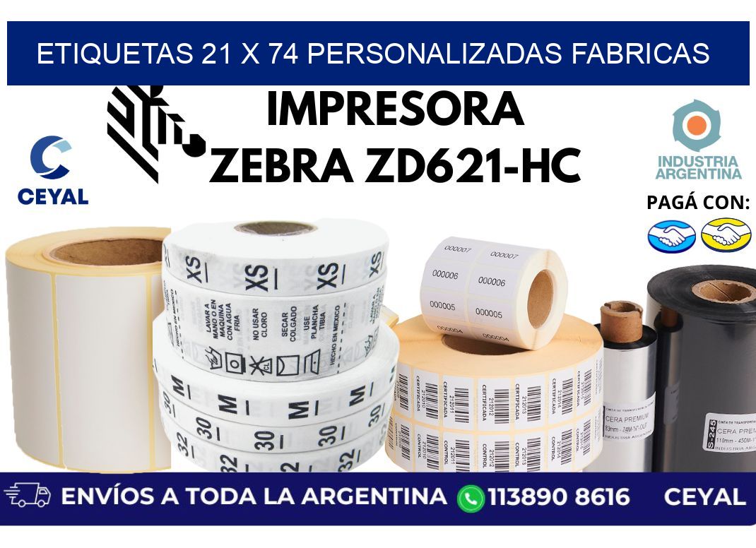 etiquetas 21 x 74 personalizadas fabricas
