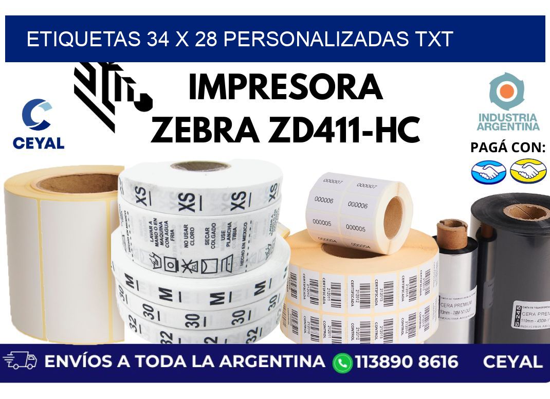 etiquetas 34 x 28 personalizadas txt