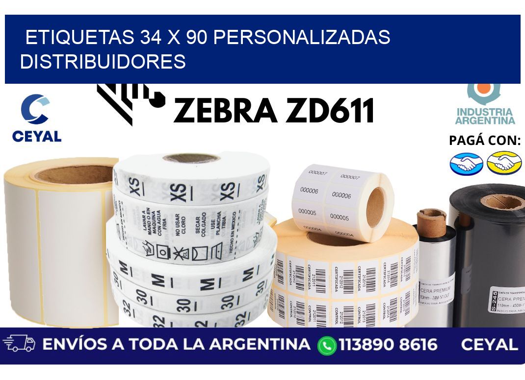 etiquetas 34 x 90 personalizadas distribuidores