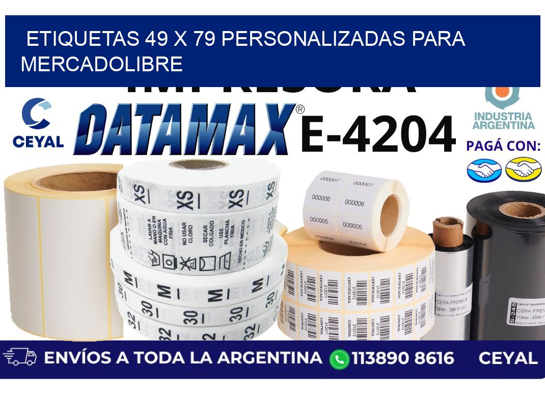 etiquetas 49 x 79 personalizadas para mercadolibre