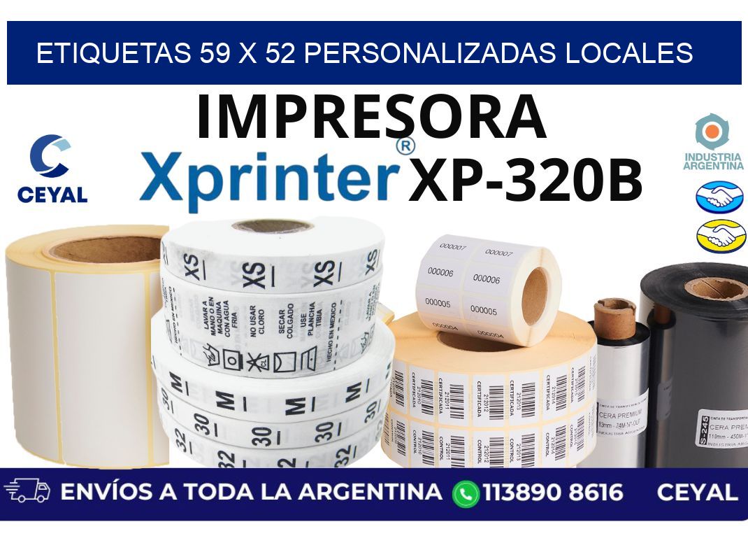 etiquetas 59 x 52 personalizadas locales