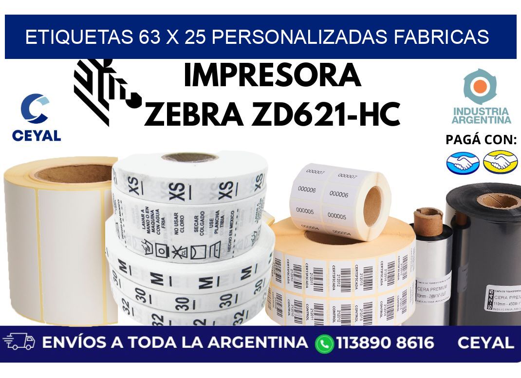 etiquetas 63 x 25 personalizadas fabricas
