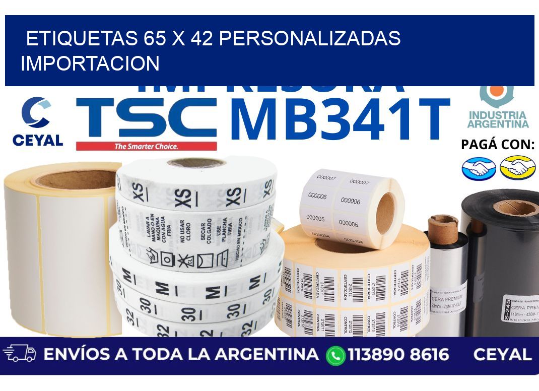 etiquetas 65 x 42 personalizadas importacion