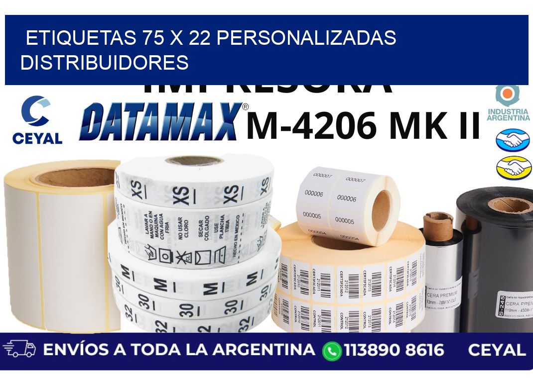etiquetas 75 x 22 personalizadas distribuidores