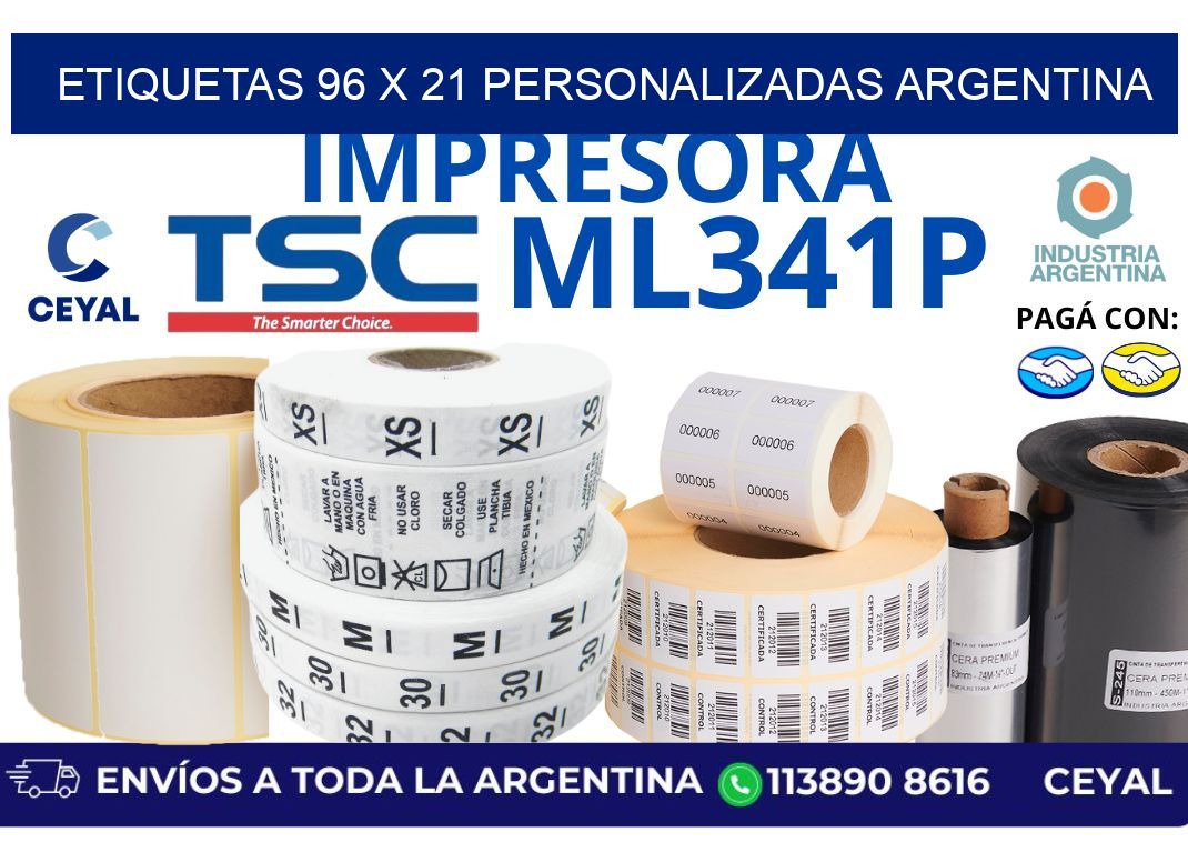 etiquetas 96 x 21 personalizadas argentina