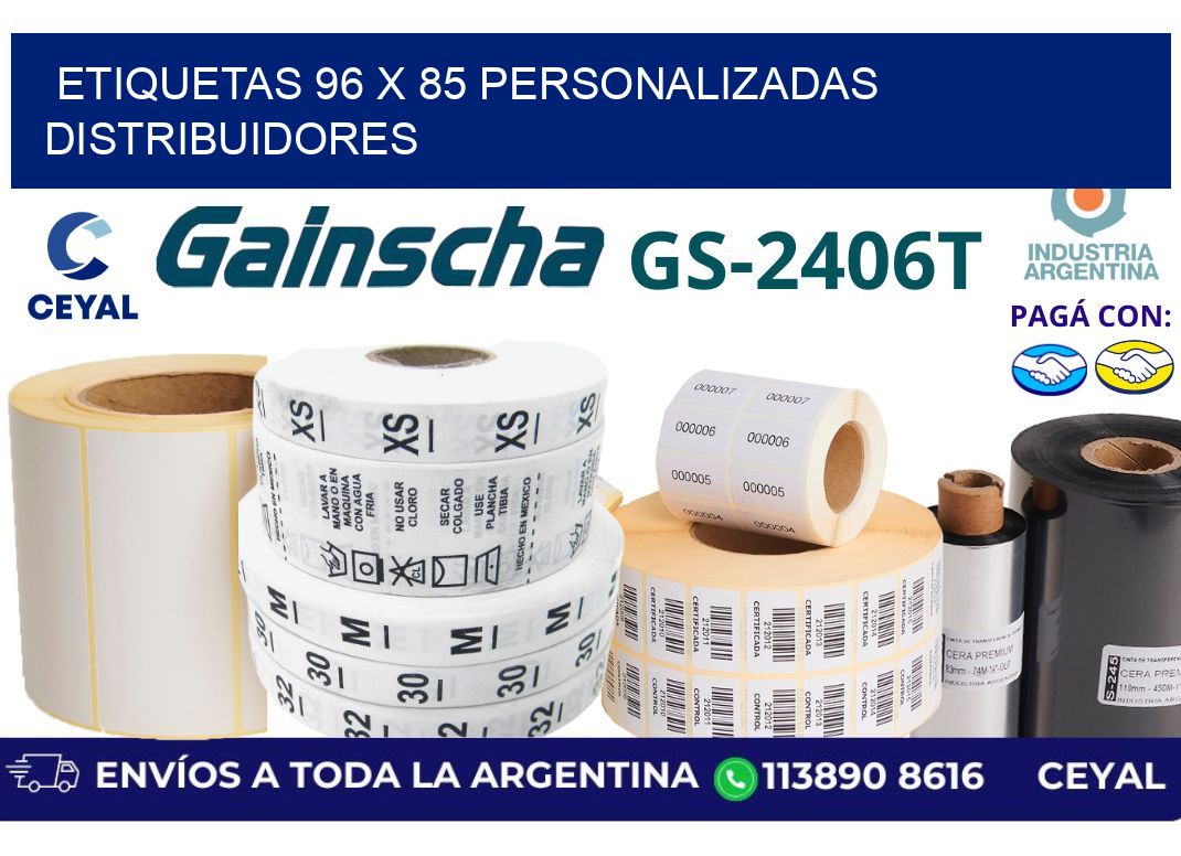 etiquetas 96 x 85 personalizadas distribuidores