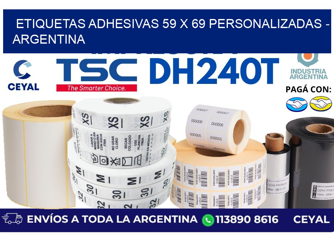 etiquetas adhesivas 59 x 69 personalizadas – Argentina