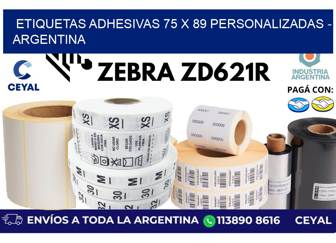 etiquetas adhesivas 75 x 89 personalizadas – Argentina
