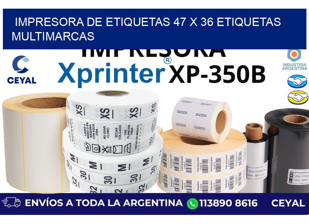 impresora de etiquetas 47 x 36 etiquetas multimarcas