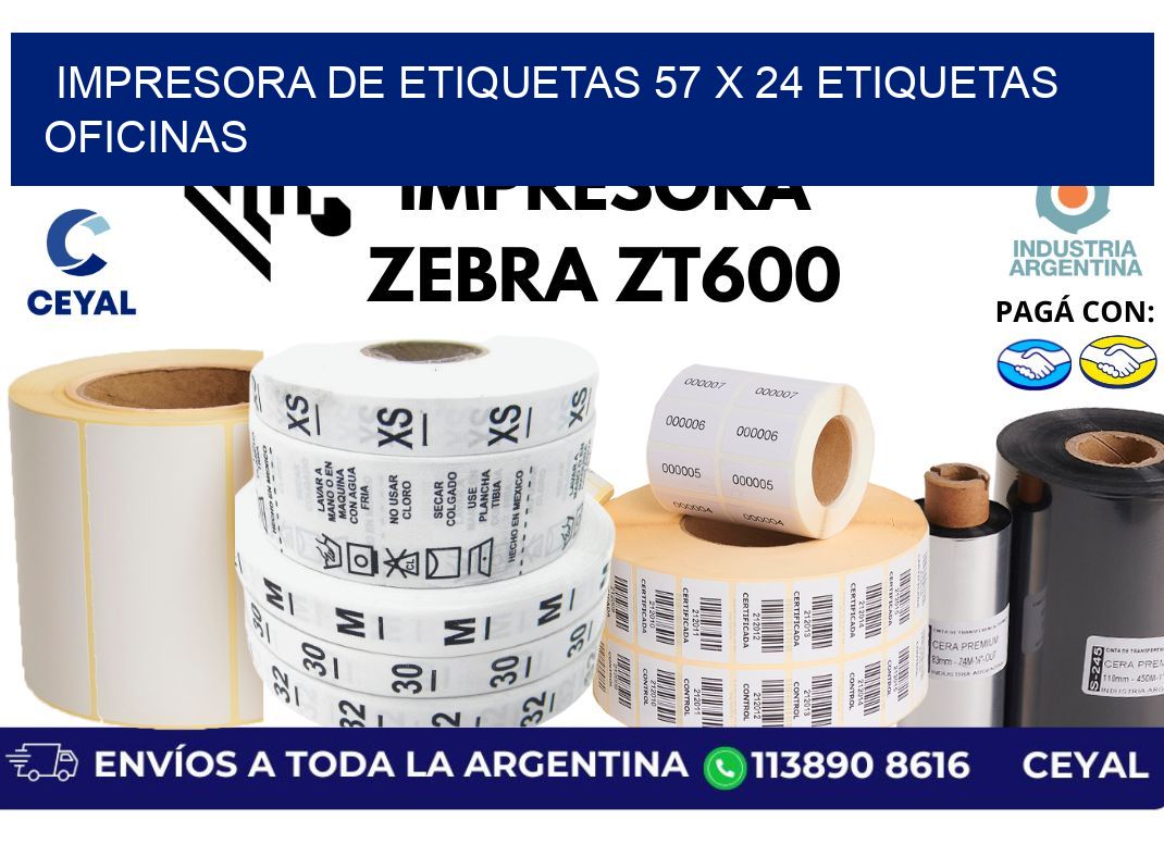 impresora de etiquetas 57 x 24 etiquetas oficinas