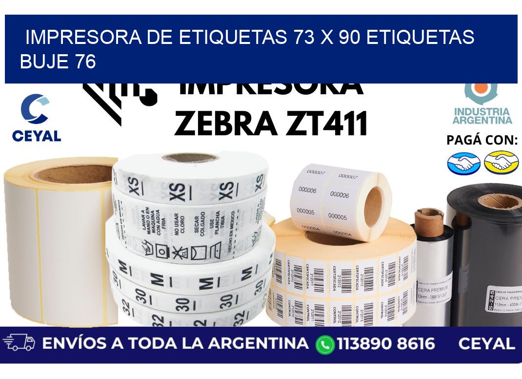 impresora de etiquetas 73 x 90 etiquetas buje 76