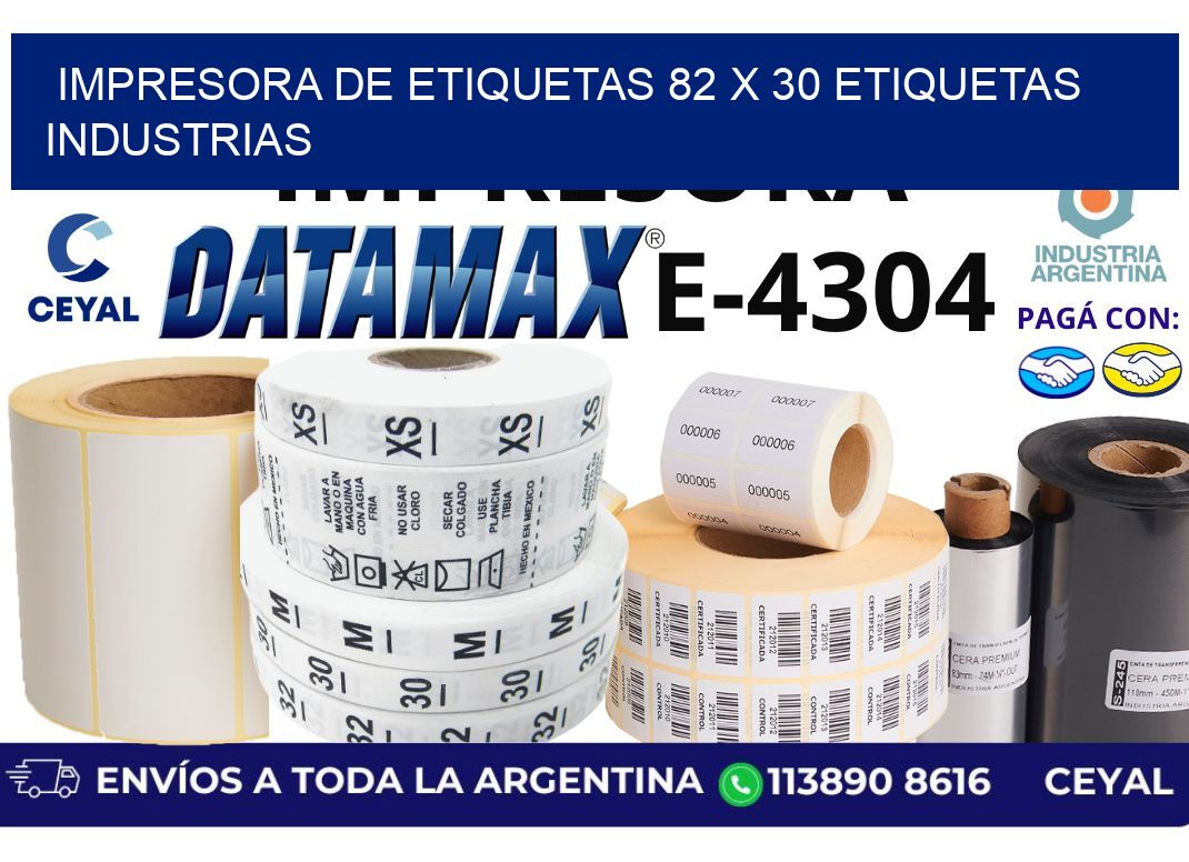 impresora de etiquetas 82 x 30 etiquetas industrias