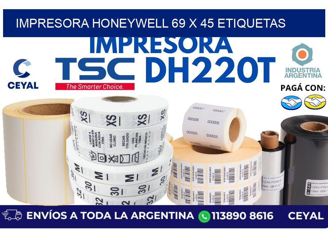 impresora honeywell 69 x 45 etiquetas