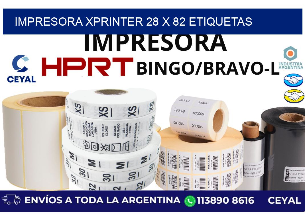 impresora xprinter 28 x 82 etiquetas
