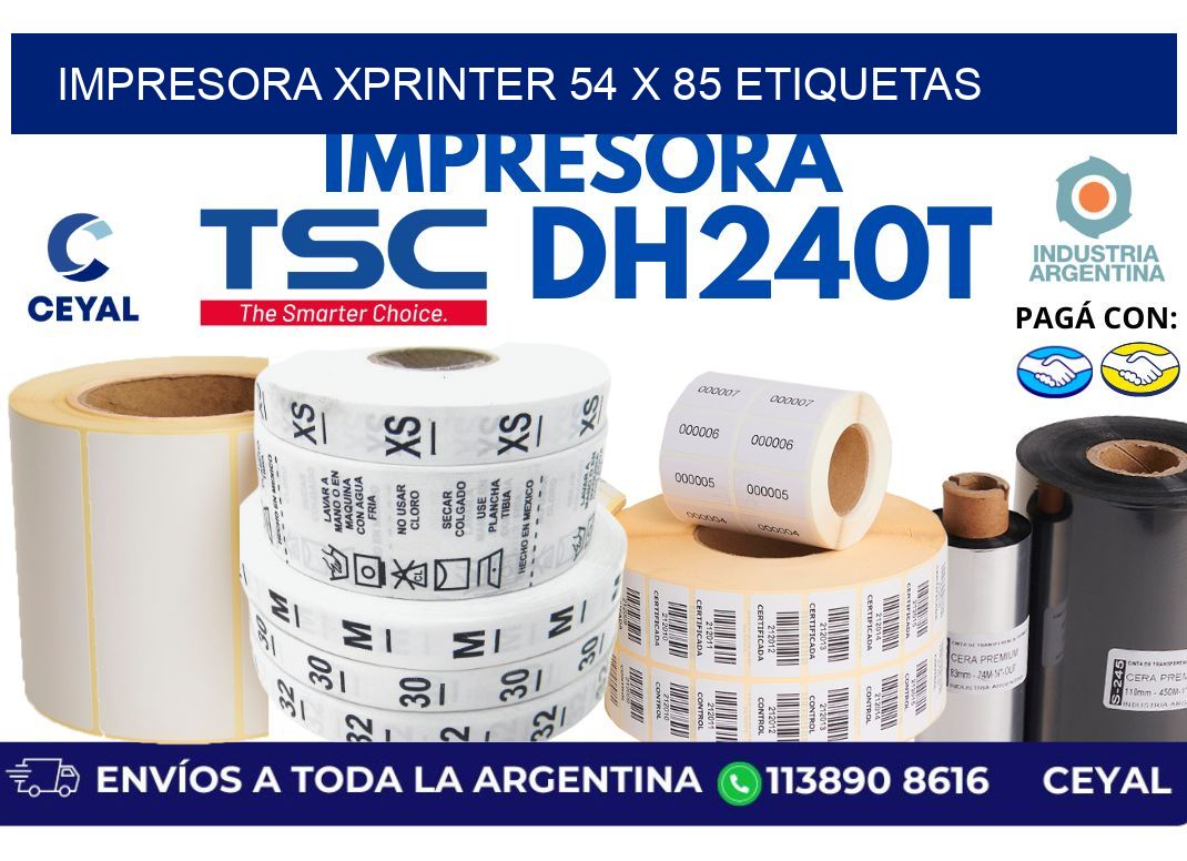 impresora xprinter 54 x 85 etiquetas
