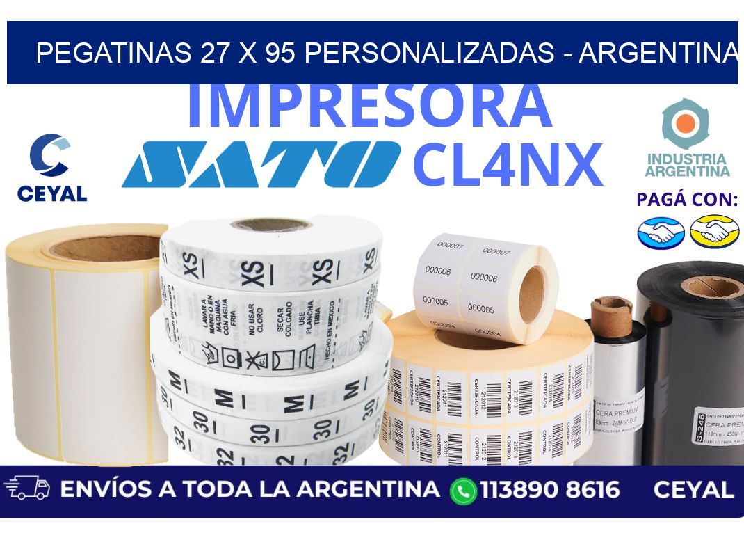 pegatinas 27 x 95 personalizadas – Argentina