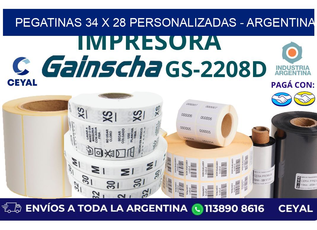 pegatinas 34 x 28 personalizadas - Argentina