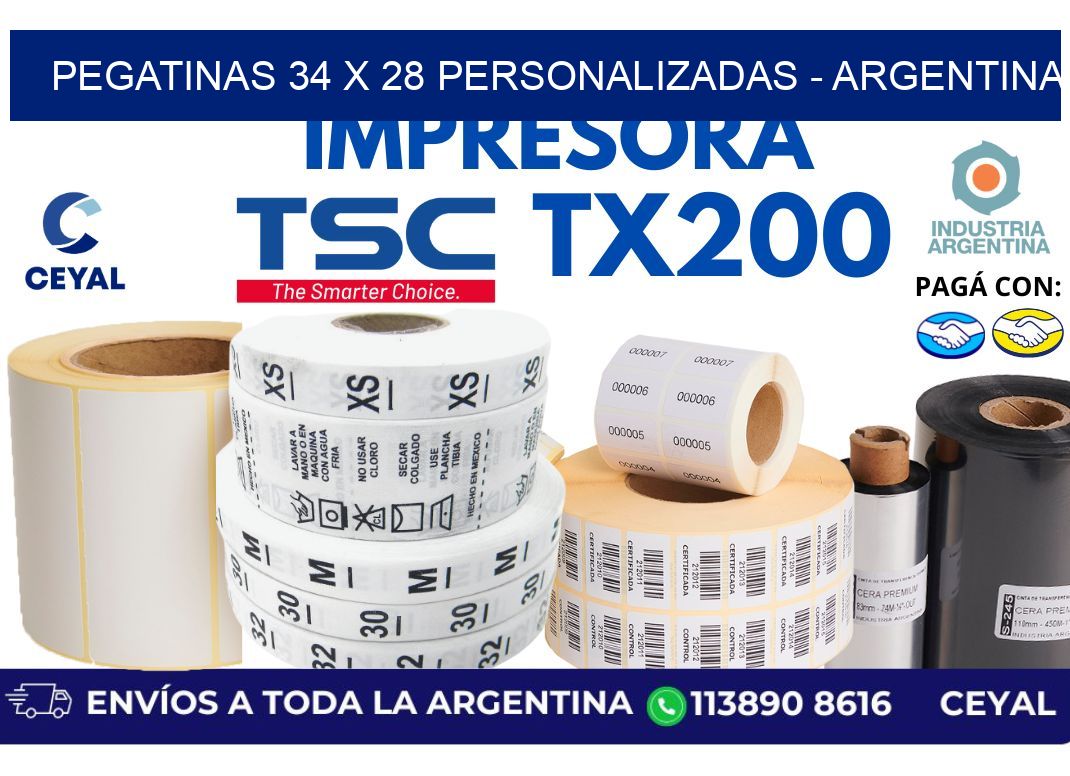 pegatinas 34 x 28 personalizadas - Argentina