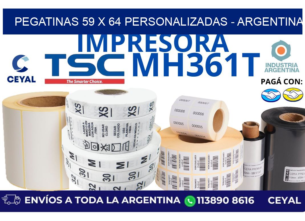 pegatinas 59 x 64 personalizadas - Argentina