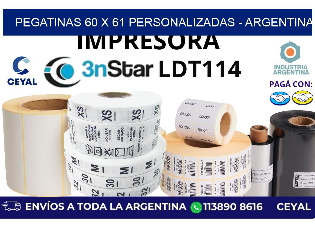 pegatinas 60 x 61 personalizadas - Argentina