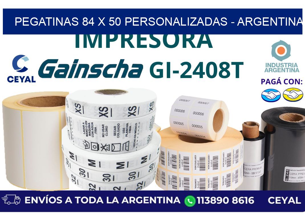 pegatinas 84 x 50 personalizadas - Argentina