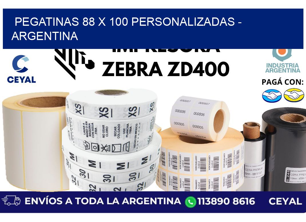 pegatinas 88 x 100 personalizadas - Argentina
