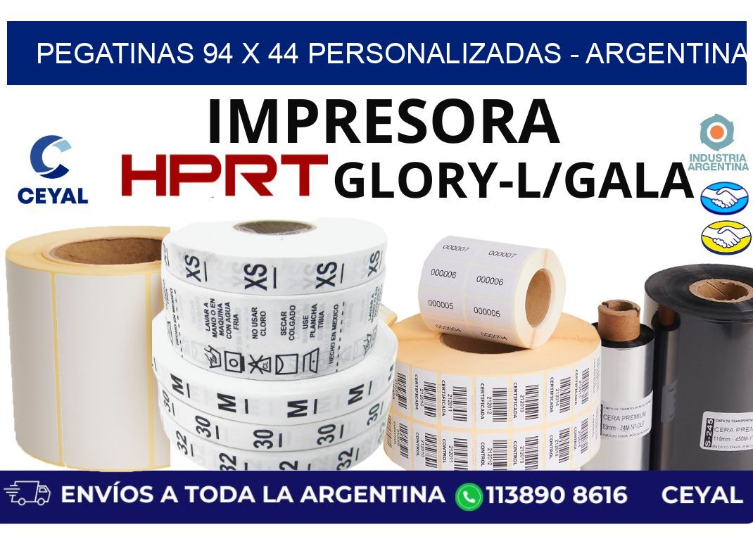 pegatinas 94 x 44 personalizadas – Argentina