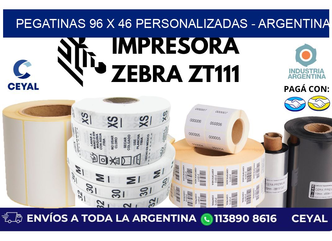 pegatinas 96 x 46 personalizadas - Argentina