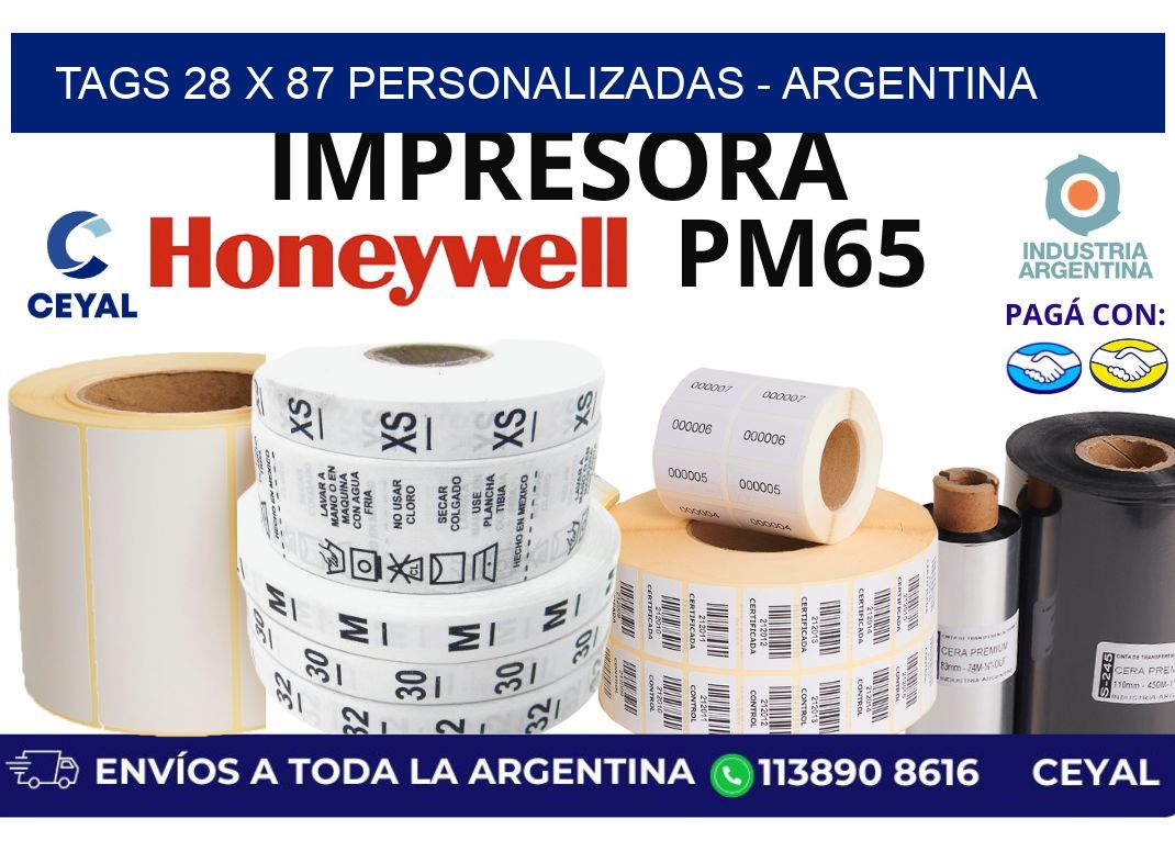 tags 28 x 87 personalizadas – Argentina