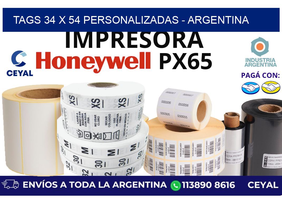 tags 34 x 54 personalizadas – Argentina